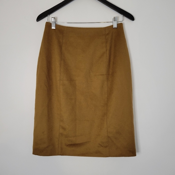 Vintage D'oraz women's lambswool blend camel skirt - Picture 11 of 11